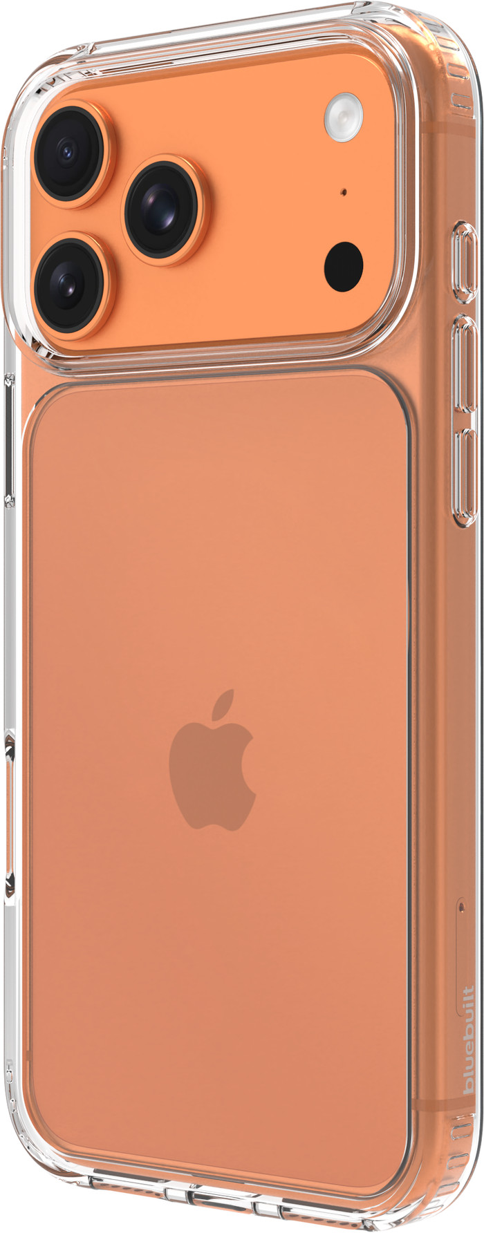 BlueBuilt Protective Back Cover iPhone 17 Pro Max Transparent + Screen Protector Duo Pack right side