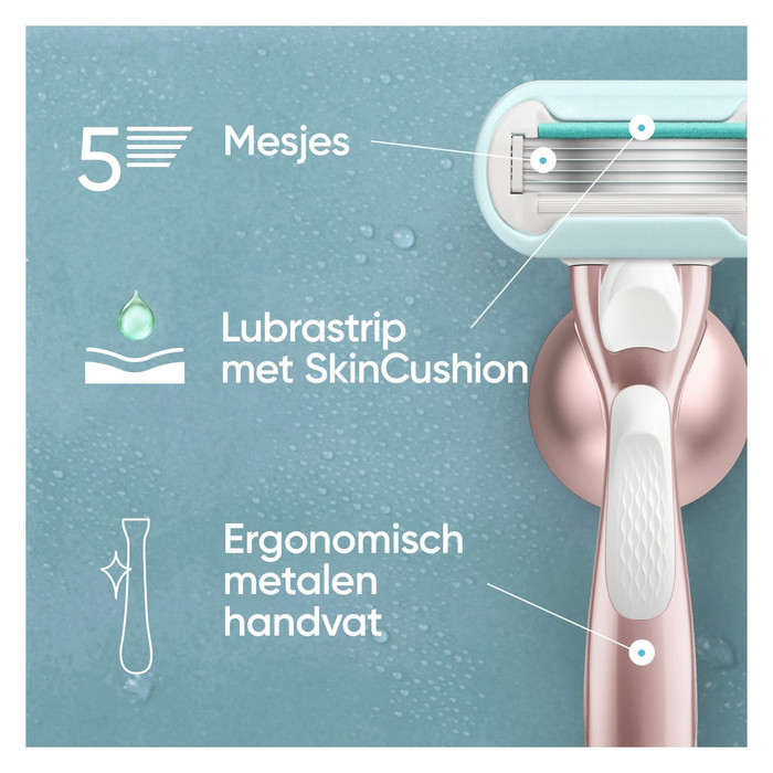 Gillette Venus Deluxe Smooth Sensitive + 9 Navulmesjes visual leverancier