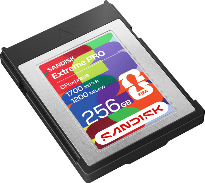SANDISK FIFA World Cup 2026 Edition 256GB CFexpress Type B linkerkant