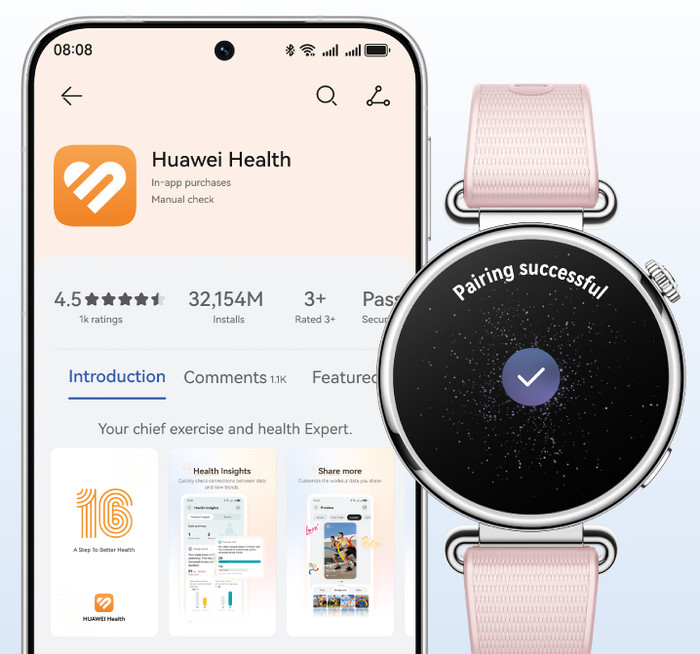 Huawei Watch GT 7 46 mm Geel product in gebruik