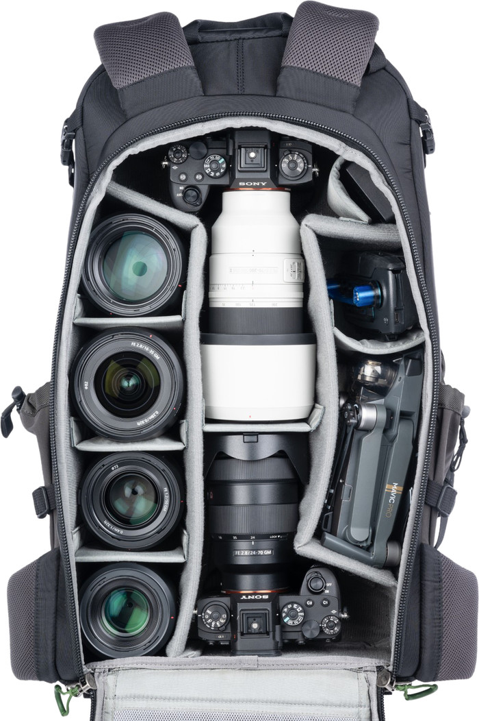 Think Tank BackLight 36L Slate Zwart binnenkant