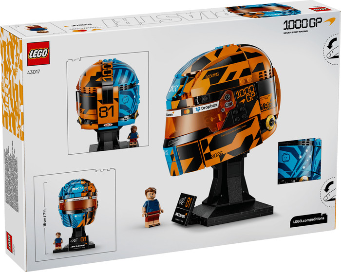 LEGO Editions McLaren Mastercard F1 Team helm van Oscar Piastri 43017 verpakking