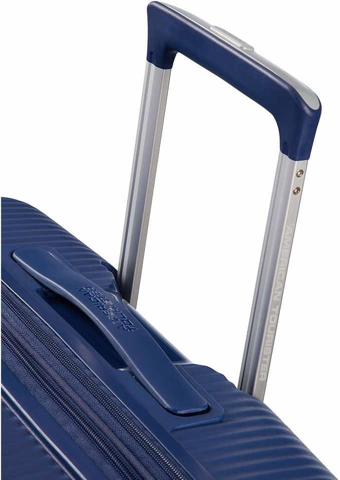American Tourister Soundbox Expandable Spinner 55cm Midnight Navy back