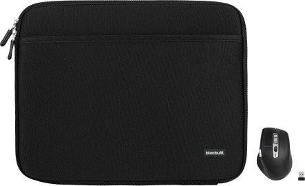 BlueBuilt Laptophoes breedte 36 cm 15-16 inch S Zwart + Maximus Muis Main Image