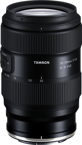 Tamron 35-100mm f/2.8 Di III VXD Nikon Z bovenkant