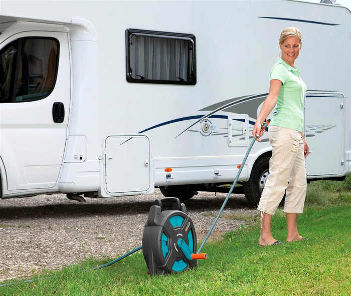 Gardena Classic Slangenbox 15 Compleet product in gebruik