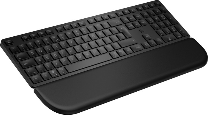 HP 580C Multi-Device Dual-Mode Toetsenbord en Muis met polssteun QWERTY linkerkant