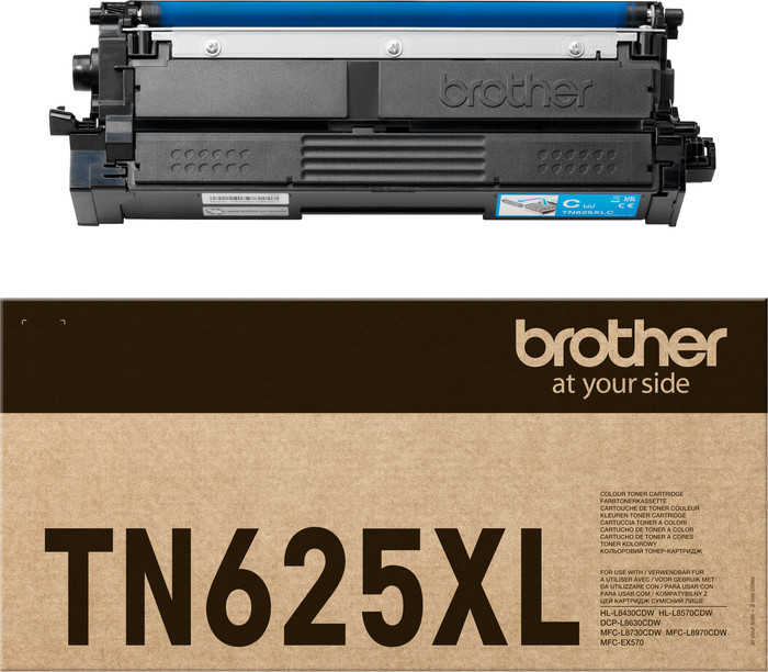 Brother TN-625 XL toner cyaan verpakking