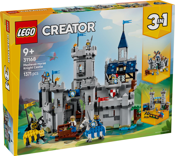 LEGO Creator 3-in-1 Middeleeuws Kasteel met Ridders te Paard 31168 verpakking