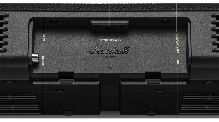 Marshall Heston 60 Zwart achterkant