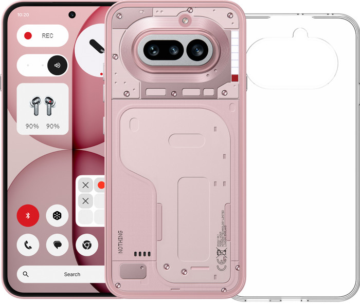 Nothing Phone (4a) 256GB Roze 5G + BlueBuilt Back Cover Transparant Main Image