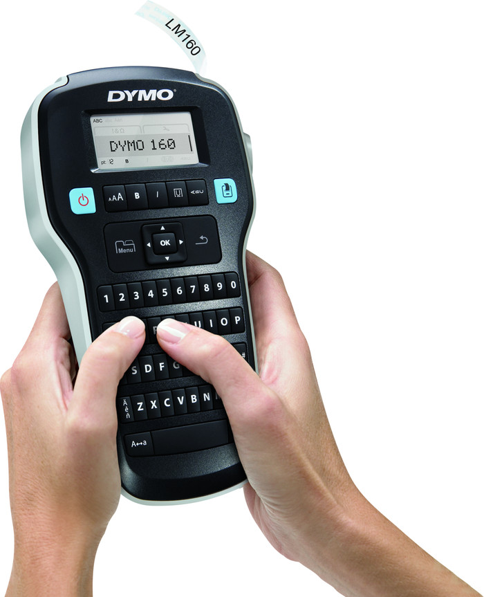 DYMO LabelManager 160 Labelprinter Qwerty product in gebruik