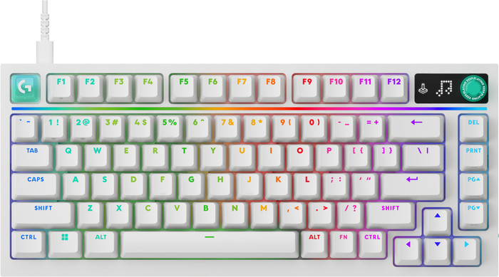 Logitech G316 X 75 Gaming Toetsenbord Wit Qwerty bovenkant