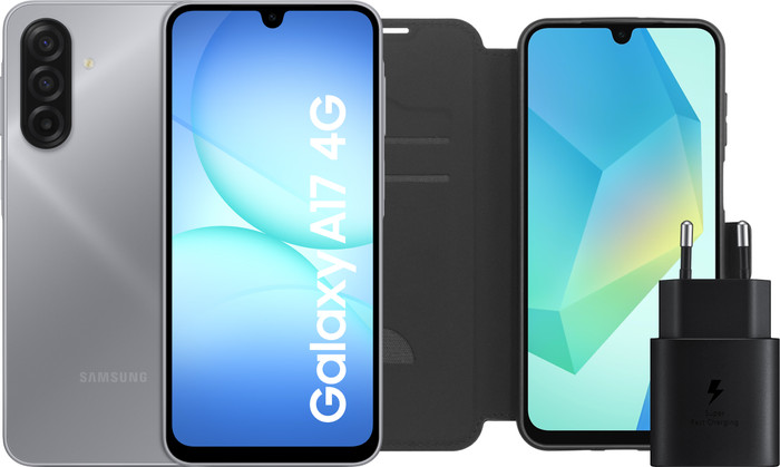 Samsung Galaxy A17 128GB Grijs 5G + Accessoirepakket Main Image