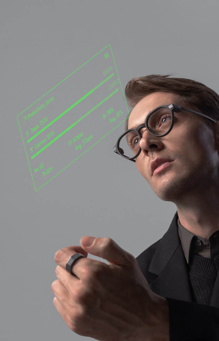 EvenRealities Even G2A Smart Glasses Bruin product in gebruik