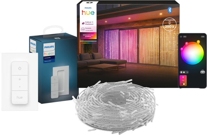 Philips Hue LED Light Curtain 1.35 x 2 meters + Dimmer Main Image