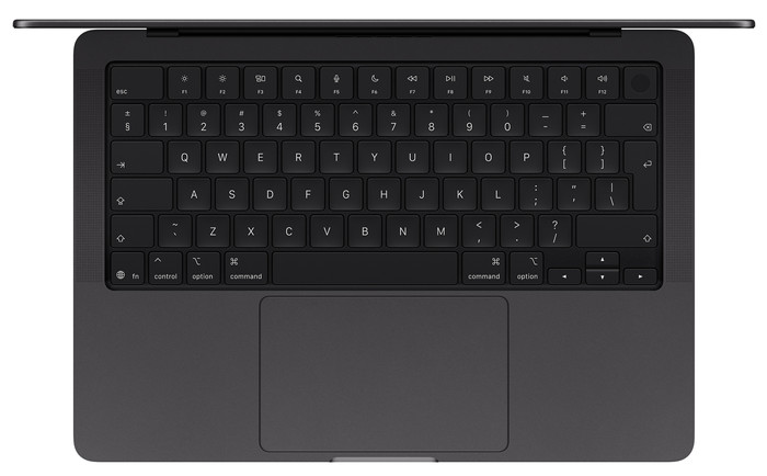Apple MacBook Pro PROLED 14 inch M5 Max (18 CPU / 32 GPU) 36GB/2TB Zwart QWERTY bovenkant