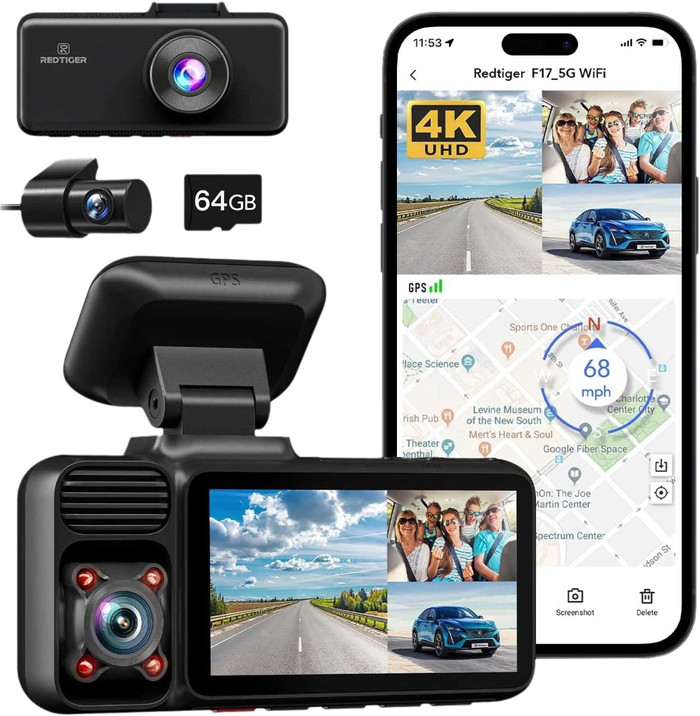 Redtiger F17 3CH 4K Wifi GPS 64GB accessoire