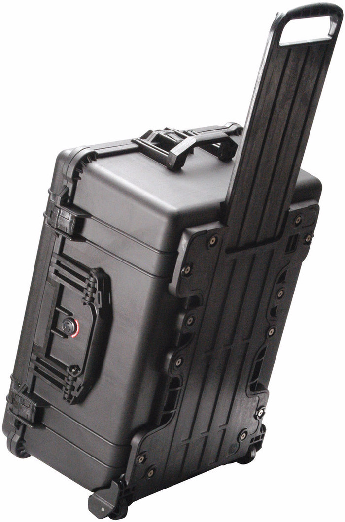 Peli 1610 Protector Case Zwart Trolley met plukschuim achterkant