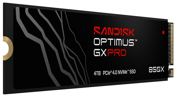 SANDISK Optimus GX PRO 850X 4TB Heatsink NVMe SSD voorkant