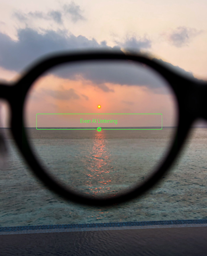 EvenRealities Even G2A Smart Glasses Bruin product in gebruik