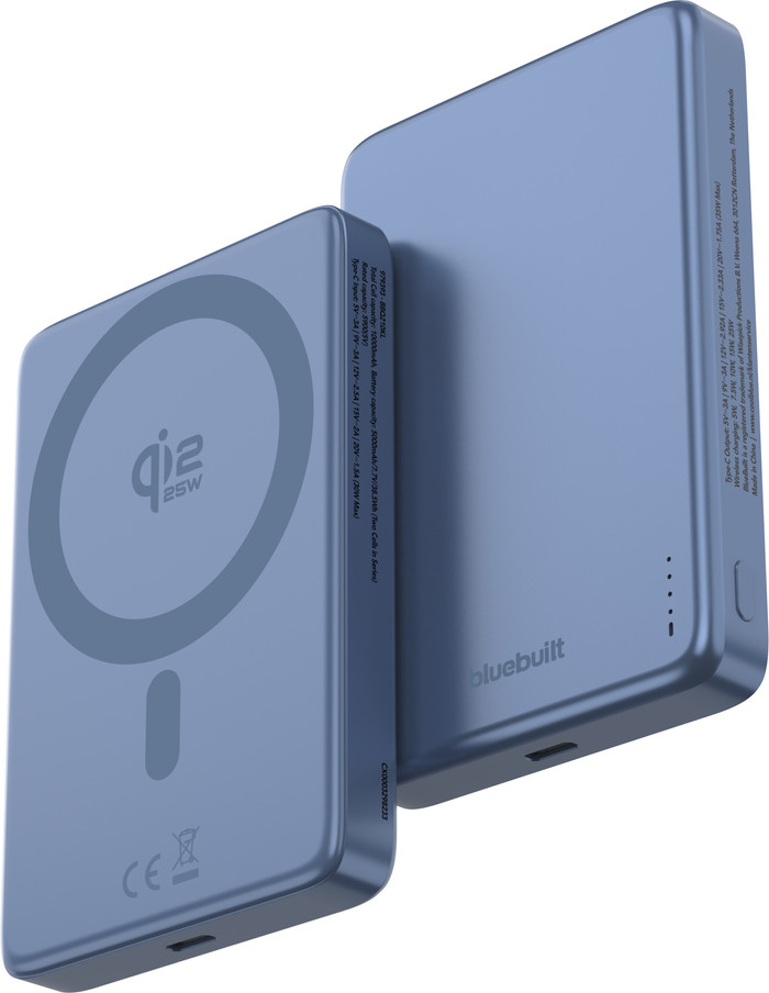BlueBuilt Draadloze Powerbank met Qi2.2 en MagSafe 10.000 mAh met Snelladen 25 Watt Blauw visual leverancier