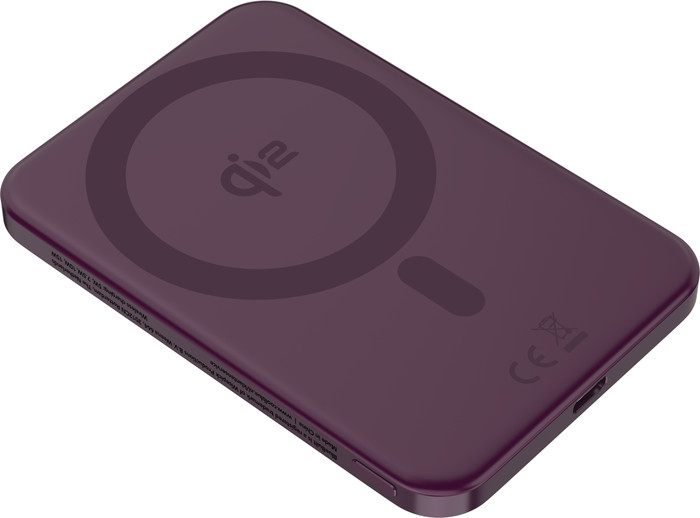 BlueBuilt Draadloze Powerbank met Qi2 en MagSafe 5.000 mAh met Snelladen 20 Watt Rood voorkant