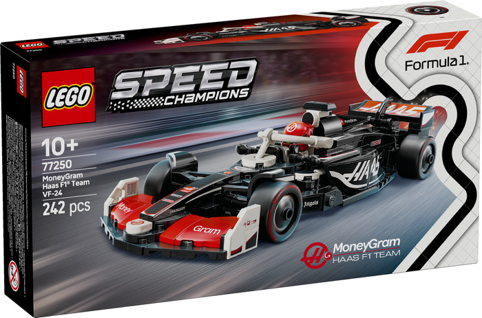 LEGO Speed Champions MoneyGram Haas F1 Team VF-24 Race Car 77250 packaging