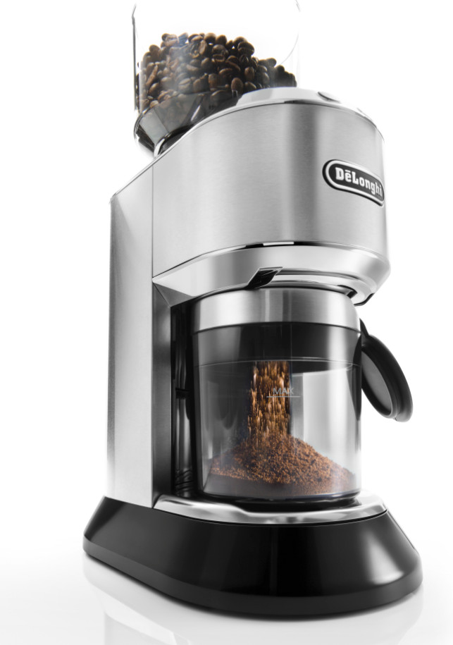 De'Longhi EC685.BK Dedica Zwart + Koffiemolen linkerkant