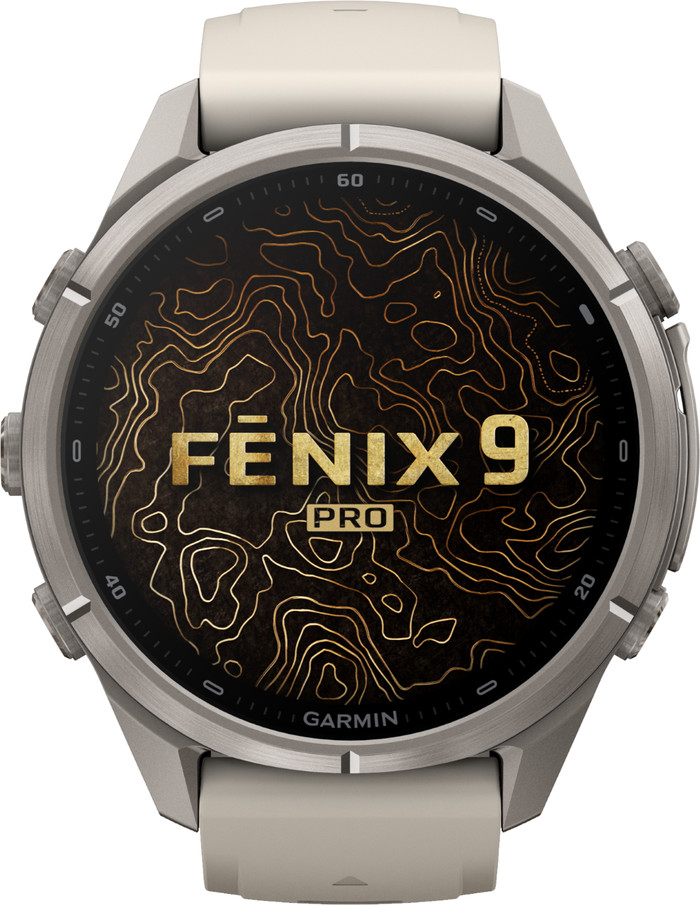 Garmin Fenix 9 Pro Titanium LTE 43mm voorkant