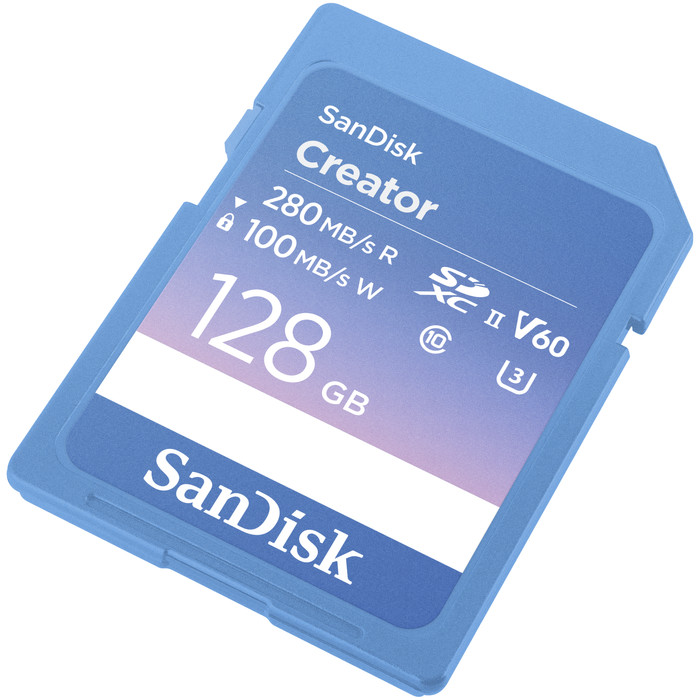 SANDISK SDXC Creator 128GB 100MB/s voorkant