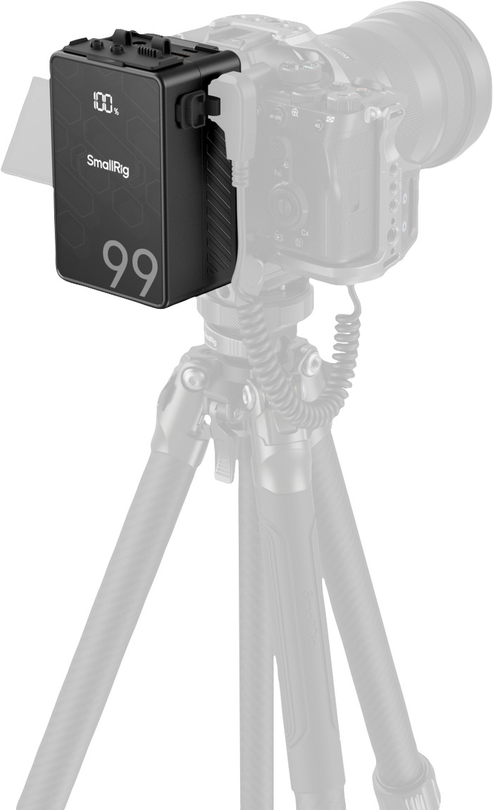 Smallrig V-Mount Battery Mini VB99 SE product in gebruik