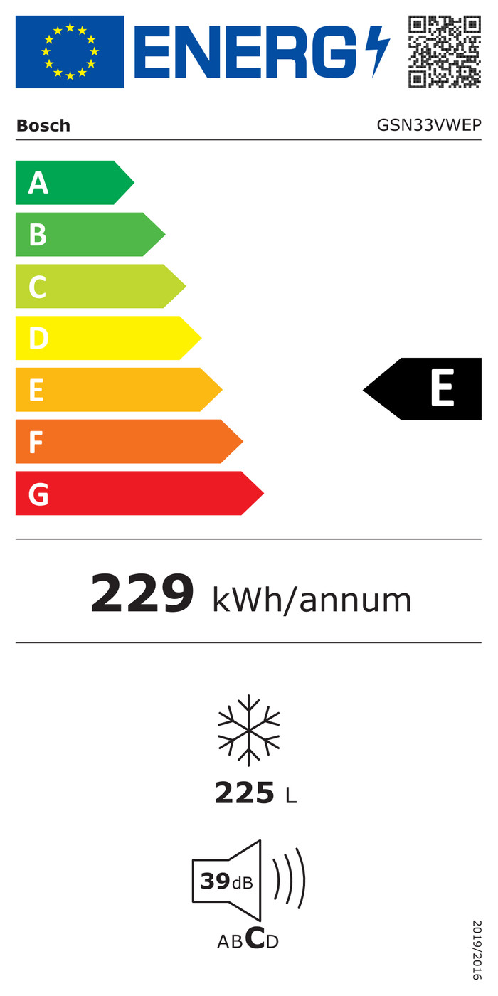 Bosch GSN33VWEP energielabel