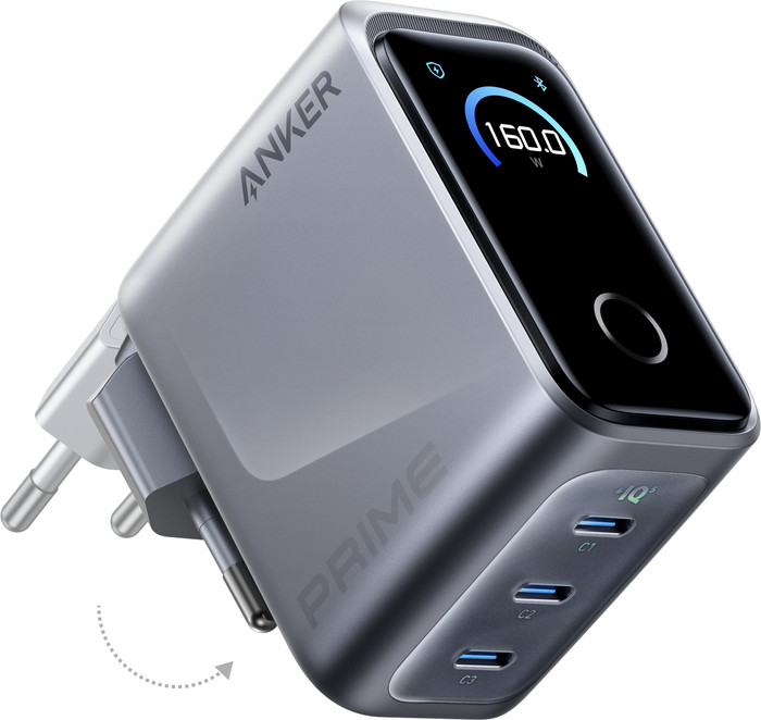 Anker Prime Oplader met 3 Usb C Poorten 160W Zwart Main Image