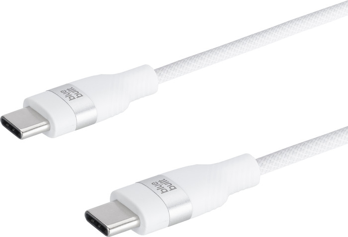 BlueBuilt Usb C naar Usb C Kabel 1,5m Magnetisch Nylon Wit rechterkant