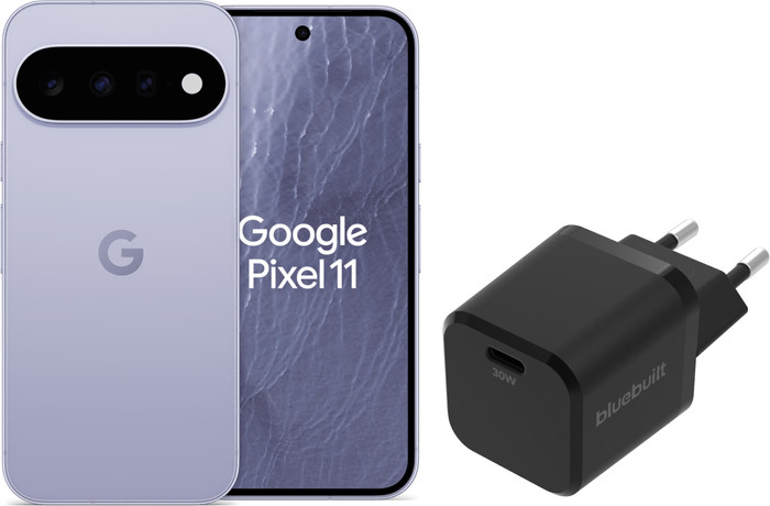 Google Pixel 11 512GB Blauw 5G + BlueBuilt Oplader met Usb C Poort 30W Zwart Main Image
