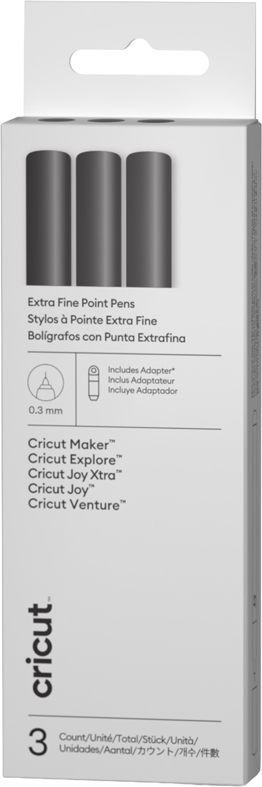 Cricut extra fijne pennen 0,3 mm (set van 3) + adapter Main Image