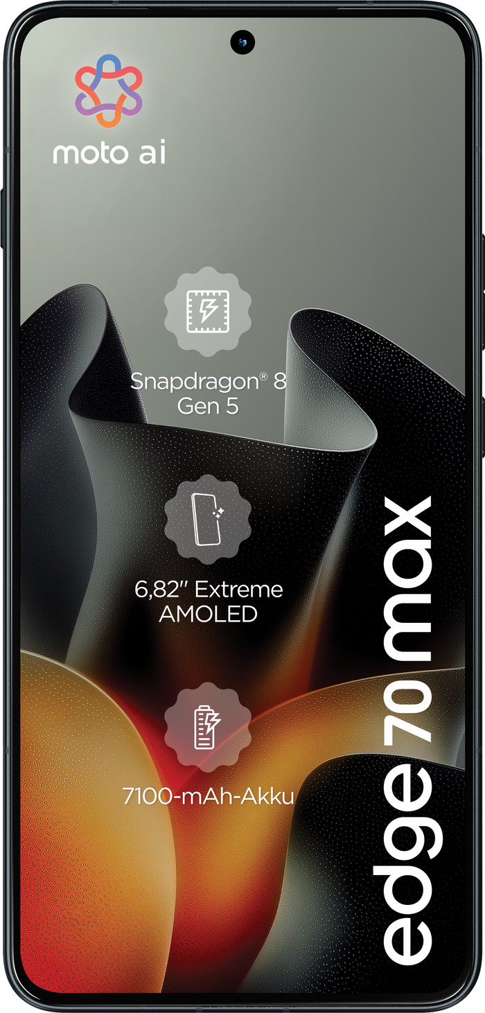 Motorola Edge 70 Max 256GB Zwart 5G voorkant