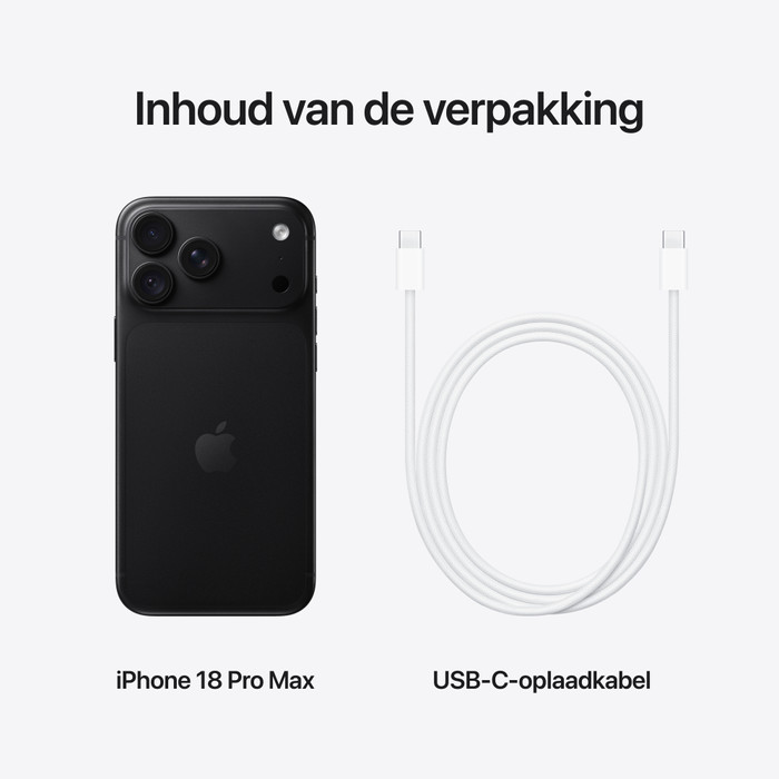 Apple iPhone 18 Pro Max 2TB Zwart visual leverancier