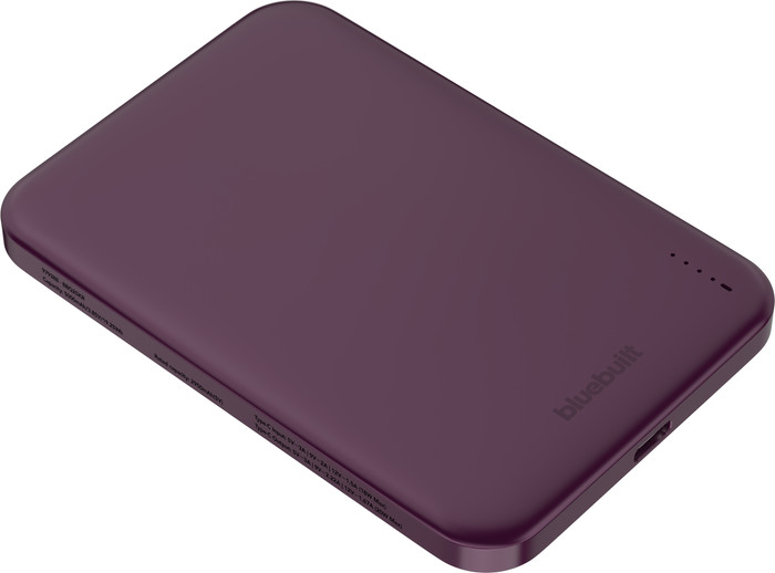 BlueBuilt Draadloze Powerbank met Qi2 en MagSafe 5.000 mAh met Snelladen 20 Watt Rood bovenkant