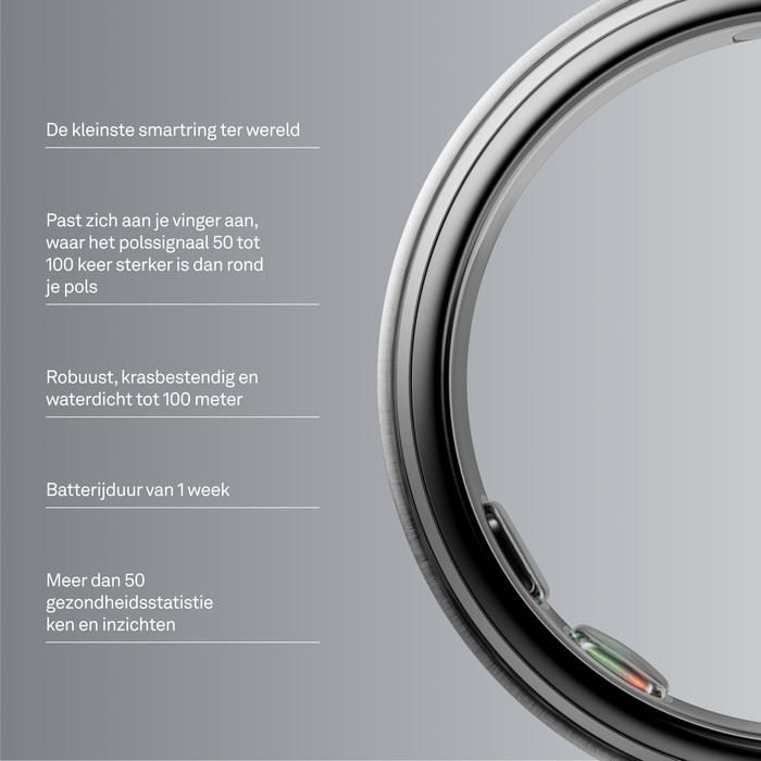 Oura Ring 5 Maat 12 Brushed Silver visual leverancier