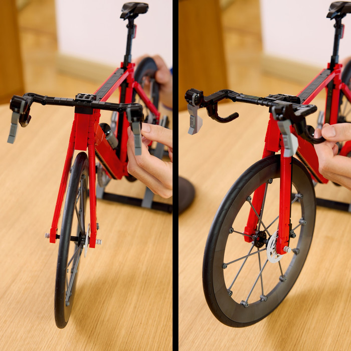 LEGO Icons Racefiets 11380 product in gebruik