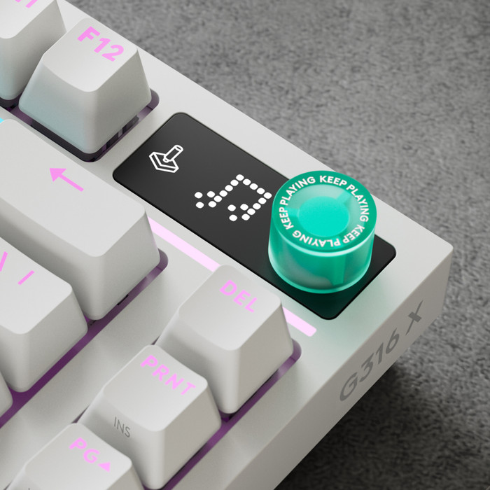 Logitech G316 X 75 Gaming Toetsenbord Wit Qwerty detail