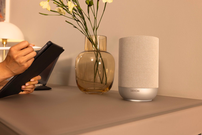 Denon Home 200 Silver product in use