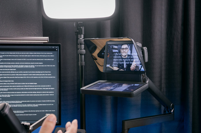 Elgato Prompter product in gebruik
