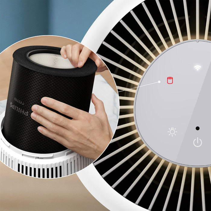 Philips PureProtect Lite 700 Series HEPA NanoProtect Filter product in gebruik