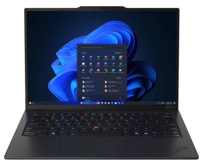 Lenovo ThinkPad X1 Carbon G13 (Intel) Copilot+ PC - 21NS016DMH QWERTY voorkant