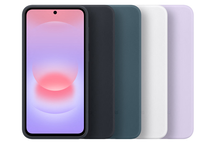 Samsung Galaxy A37 Silicone Back Cover White combined product