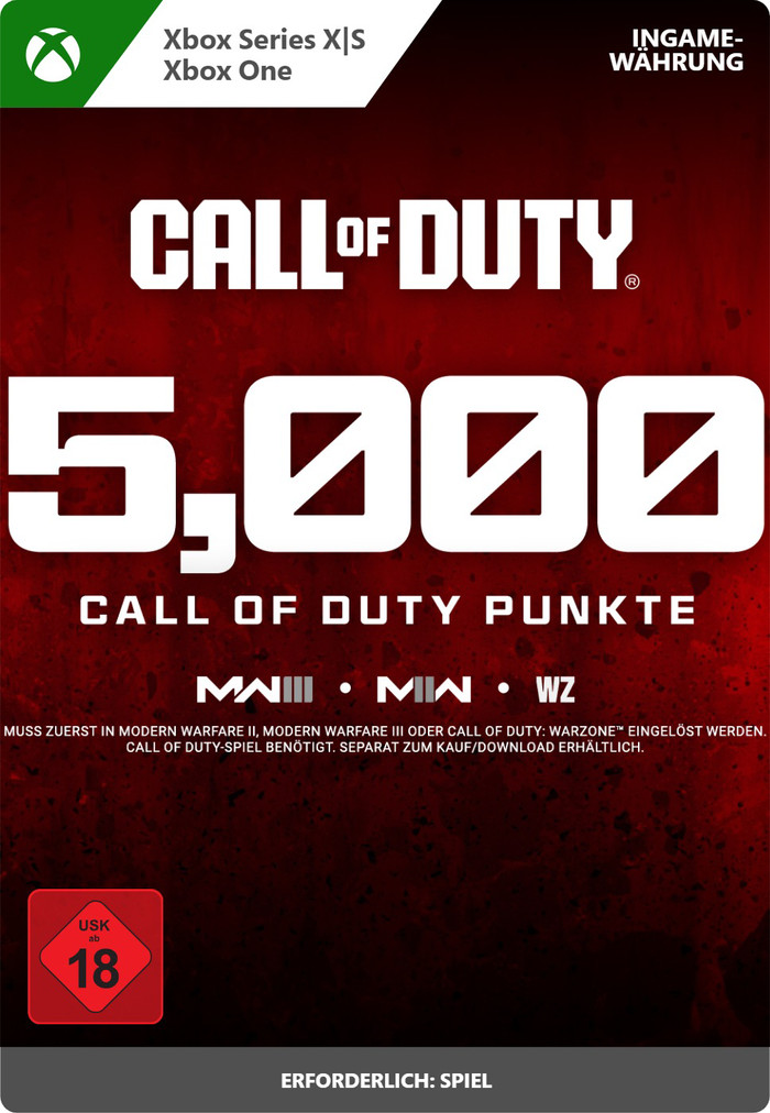 Call of Duty 5.000 Points Xbox Series X|S en Xbox One - Digitaal voorkant