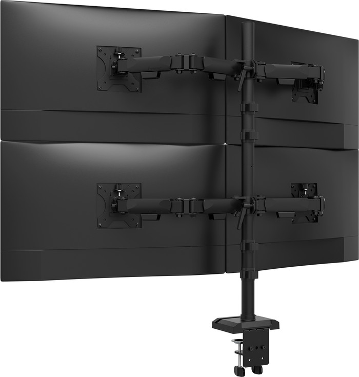 Neomounts NERO DS60-600BL2-2 Monitorarm Zwart achterkant
